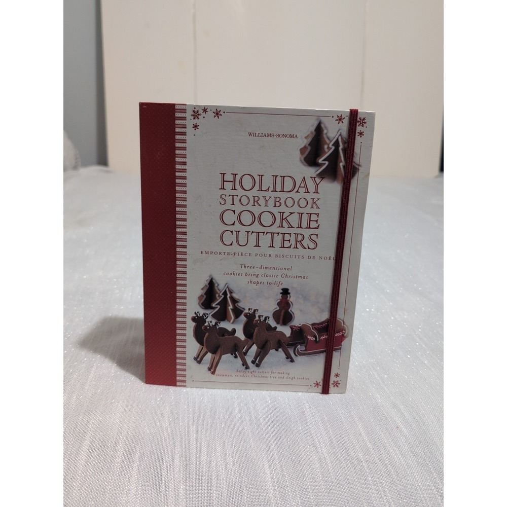 Vtg Williams Sonoma Christmas Holiday Storybook 3 Dimensional 8 Cookie Cutters